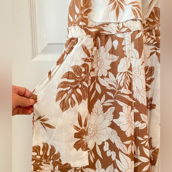 American Eagle Tropical Mix Print Tie-Strap Jumpsuit - Picture 7 of 11